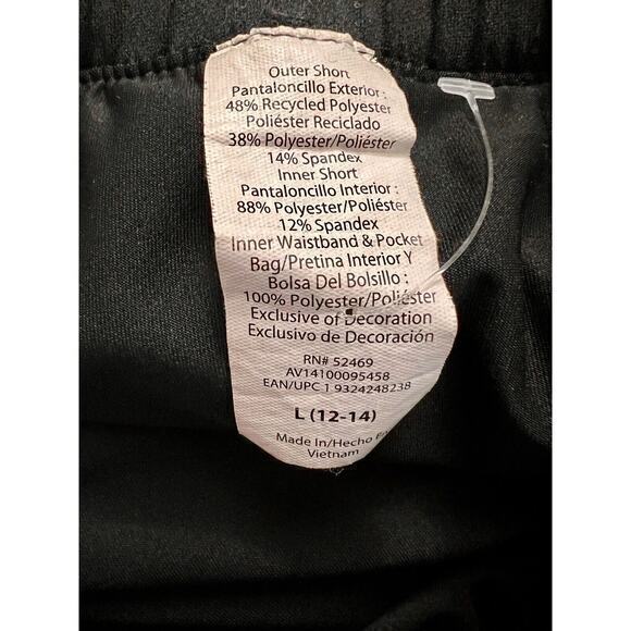 AVIA Breathable Built In Running Short Black Size L (12-14) NWOT - Picture 4 of 5